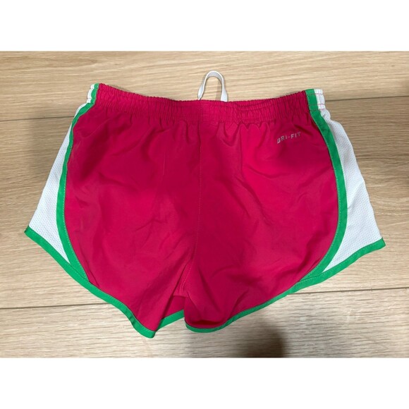 Nike Dri-FIT Running Shorts Girls Size S Pink Green White Athletic Tempo - Picture 10 of 10